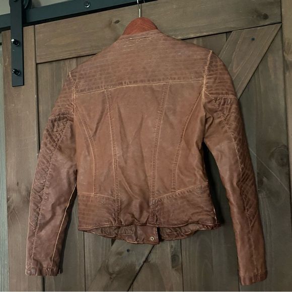 Forever 21 Faux Leather Moto Bomber Jacket - Picture 8 of 14